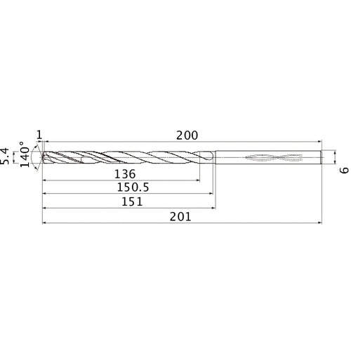 MHS0540L150B CARB DRILL
