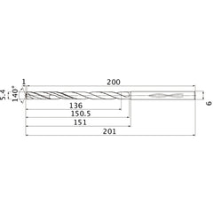MHS0540L150B CARB DRILL