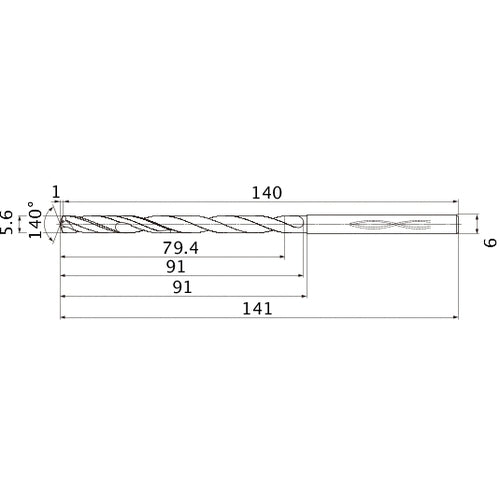 MHS0560L090B CARB DRILL