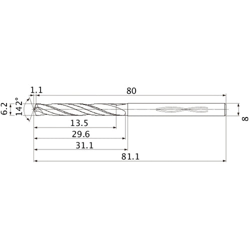 MHS0620L030B CARB DRILL