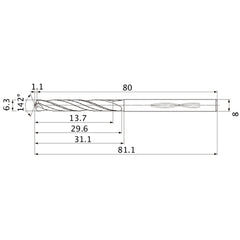 MHS0630L030B CARB DRILL