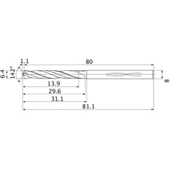 MHS0640L030B CARB DRILL