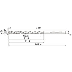 MHS0760L090B CARB DRILL