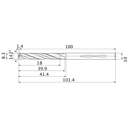 MHS0830L040B CARB DRILL