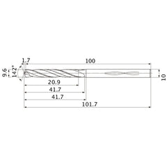 MHS0960L040B CARB DRILL