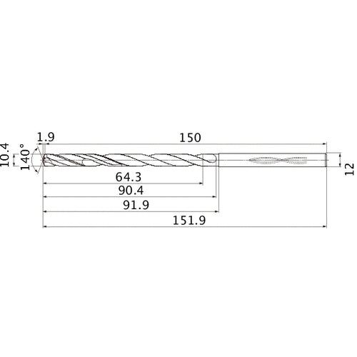 MHS1040L090B CARB DRILL