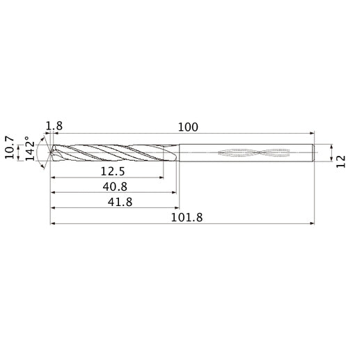 MHS1070L040B CARB DRILL