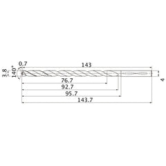 MNS0380X20DB CARB DRILL
