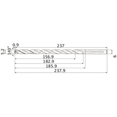 MNS0520X30DB CARB DRILL