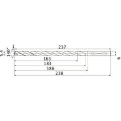 MNS0540X30DB CARB DRILL
