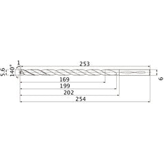 MNS0560X30DB CARB DRILL