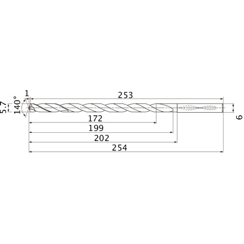 MNS0570X30DB CARB DRILL