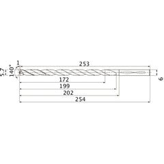 MNS0570X30DB CARB DRILL