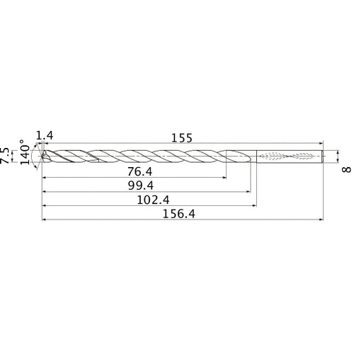 MNS0750X10DB CARB DRILL