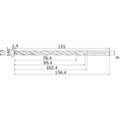 MNS0750X10DB CARB DRILL