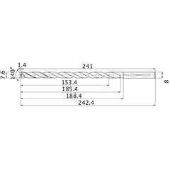 MNS0760X20DB CARB DRILL