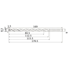 MNS0830X10DB CARB DRILL