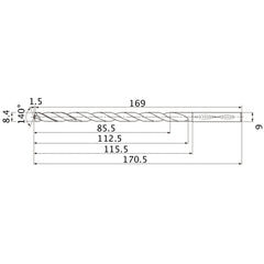 MNS0840X10DB CARB DRILL