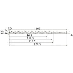 MNS0850X10DB CARB DRILL