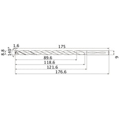 MNS0880X10DB CARB DRILL