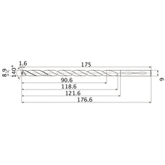 MNS0890X10DB CARB DRILL