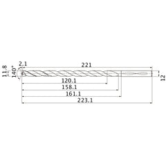 MNS1180X10DB CARB DRILL
