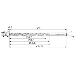 MVS0340X40S040 CARB DRILL