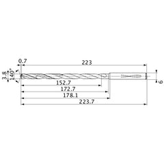 MVS0380X40S060 CARB DRILL