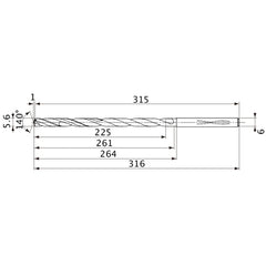 MVS0560X40S060 CARB DRILL