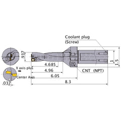 MVX0937X5C100 INDEXABLE DRILL