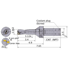 MVX1562X2C150 INDEXABLE DRILL