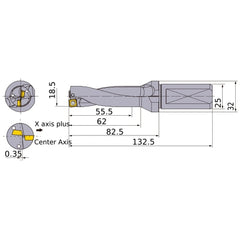 MVX1850X3F25 INDEXABLE DRILL