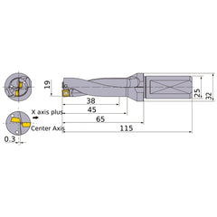MVX1900X2F25 INDEXABLE DRILL