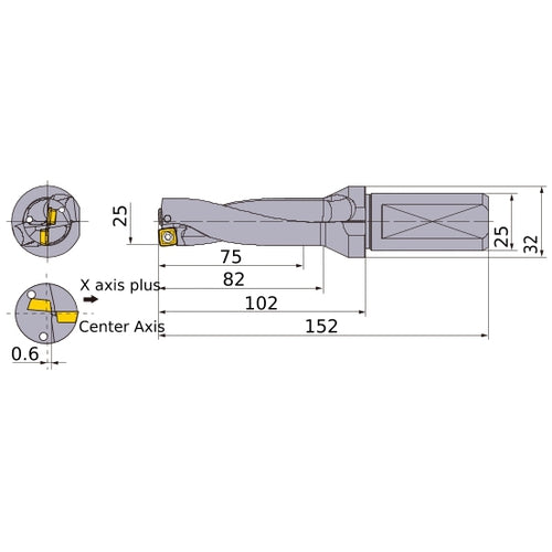 MVX2500X3F25 INDEXABLE DRILL