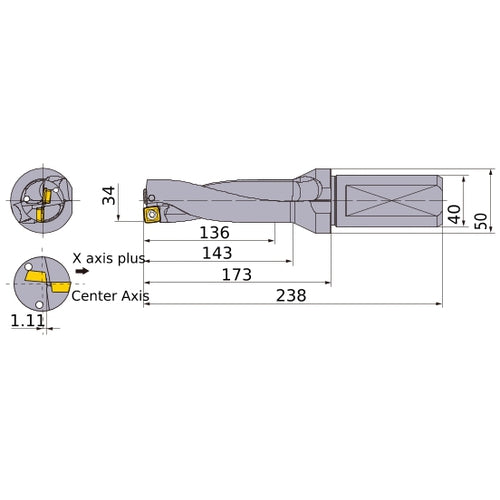 MVX3400X4F40 INDEXABLE DRILL