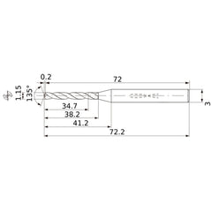 MWS0115X30DB CARB DRILL