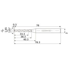 MWS0165X20DB CARB DRILL