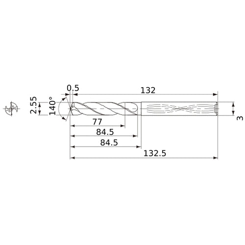 MWS0255X30DB CARB DRILL