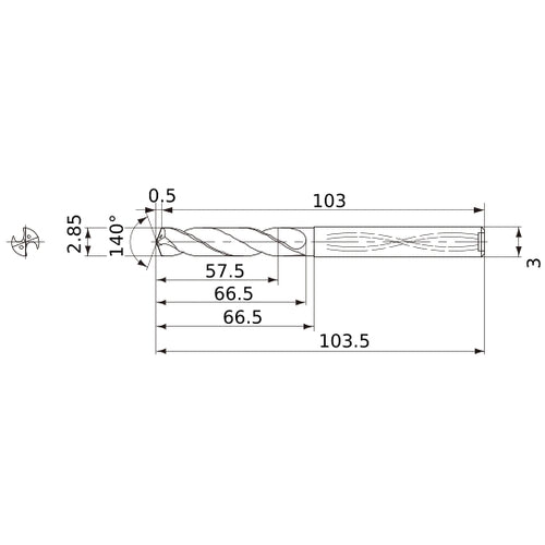 MWS0285X20DB CARB DRILL