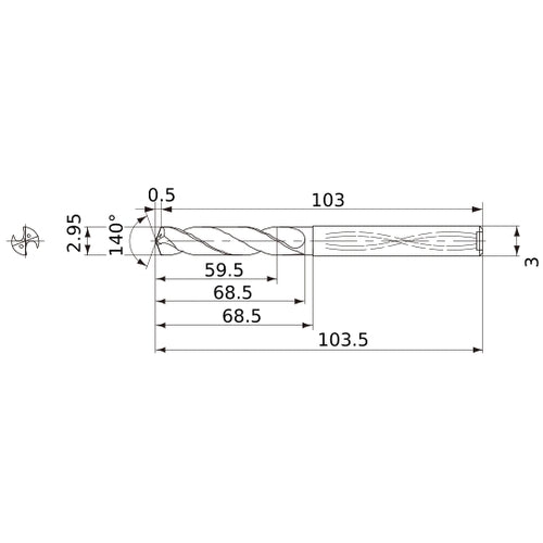 MWS0295X20DB CARB DRILL