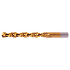 27/64 RHS / RHC HSS-CO 8% (M42) 135 Degree Split Point Q-Cobalt Wide Land Parabolic Jobber Drill - TiN