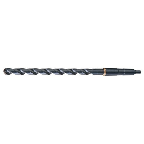 39/64 RHS / RHC HSS 118 Degree Notched Point Heavy Duty Extra Length Taper Shank Drill - Steam Oxide