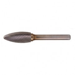 SH-5 Standard Cut Solid Carbide Bur-Flame Shape - Apex Tool & Supply