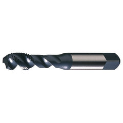 M4x0.7 3 Flute D4 Semi-Bottoming HSS (M4) CNC For Soft Metals Spiral Flute Tap- Steam Oxide - Exact Industrial Supply