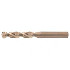 #40 RHS / RHC HSS-CO 8% (M42) 135 Degree Split Point Q-Cobalt Wide Land Parabolic Drill - Straw / Gold Oxide - Apex Tool & Supply
