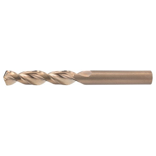 17/32 RHS / RHC HSS-CO 8% (M42) 135 Degree Split Point Q-Cobalt Wide Land Parabolic Drill - Straw / Gold Oxide