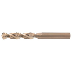 17/32 RHS / RHC HSS-CO 8% (M42) 135 Degree Split Point Q-Cobalt Wide Land Parabolic Drill - Straw / Gold Oxide