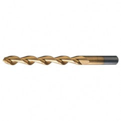 #10 RHS / RHC HSS 135 Degree Split Point Deep Hole Parabolic Drill - TiN - Apex Tool & Supply