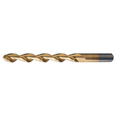 7/64 RHS / RHC HSS 135 Degree Split Point Deep Hole Parabolic Drill - TiN - Exact Industrial Supply
