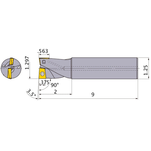 AQXUR212SA20L INDEXABLE ENDMILL